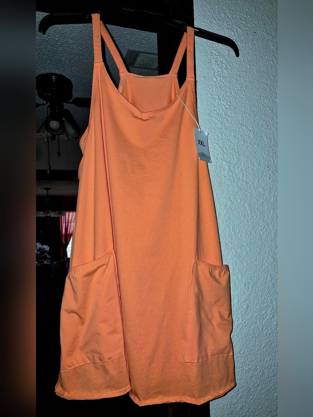 Women's Orange Pocket Tank Dress SKORT - XXL